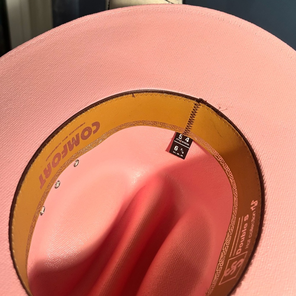 Double S western Pink Cowboy Hat - Picture 14 of 15
